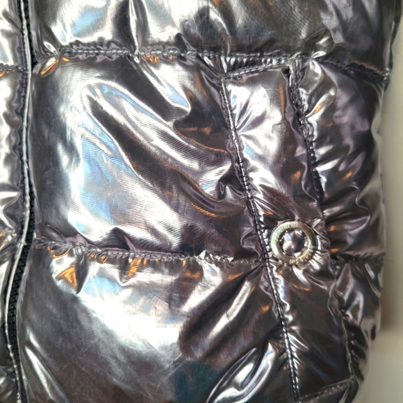 Kensie Girl Pewter Metallic Sherpa-Lined Puffer Jacket Girls size 7/8 - Picture 11 of 16